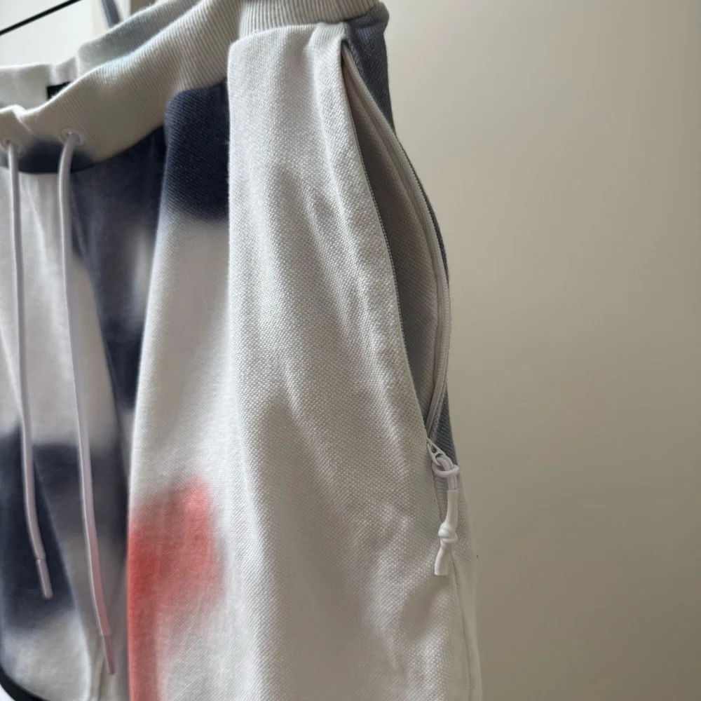 Zanerobe Gray and White Tie-Dye Shorts